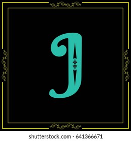 font alphabet typeface vector j