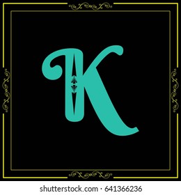 font alphabet typeface vector k