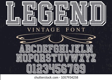 font alphabet typeface vector named legend and label  design