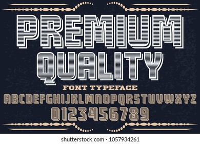 font alphabet typeface vector named premium quality and label  design