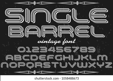 font alphabet typeface vector named single barrel  and label  design