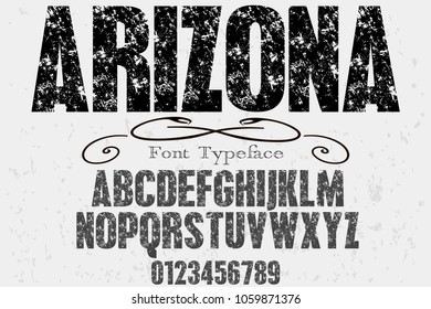 font alphabet typeface vector named arizona and label  design