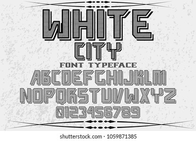 font alphabet typeface vector named white city and label  design