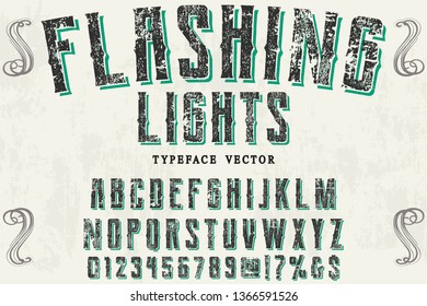 font alphabet typeface vector named flashing lights
