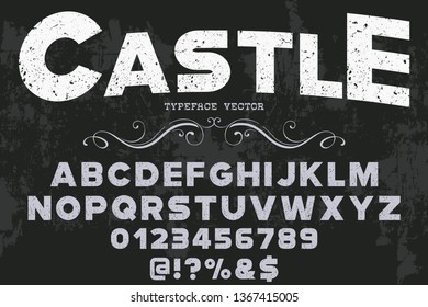 font alphabet typeface vector named castle