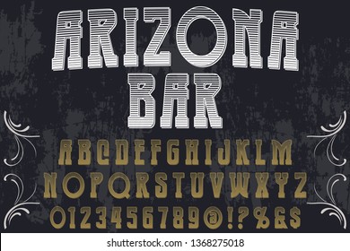 font alphabet typeface vector named arizona bar
