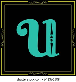 font alphabet typeface vector u