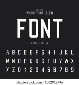 Font and alphabet vector, Modern Typeface and letter number design, Graphic text on background