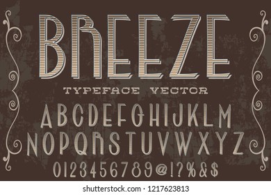 font alphabet vector named vintage breeze