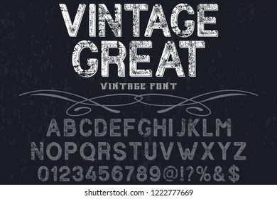 font alphabet vector named vintage great