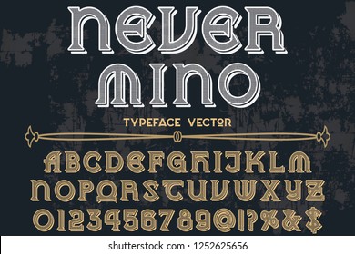 font alphabet vector named vintage never mino