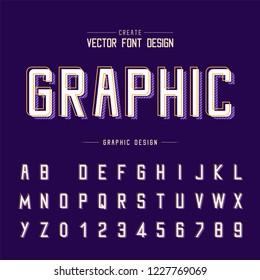 Font and alphabet vector, Typeface and letter number design, Graphic text on background