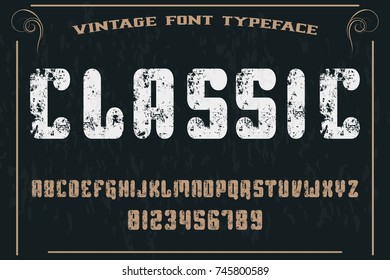 font alphabet vector typeface named classic