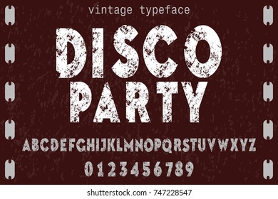 font alphabet vector typeface named disco party