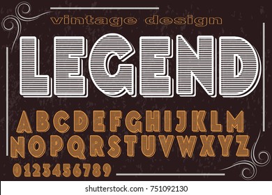 font alphabet vector typeface named legend