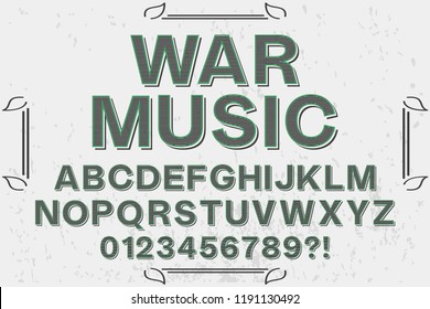 font alphabet vector vodka war music