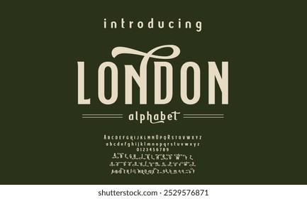 font alphabet Vintage london 
 Victorian typeface decorative Font