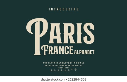 font alphabet Vintage paris france Victorian typeface decorative Font