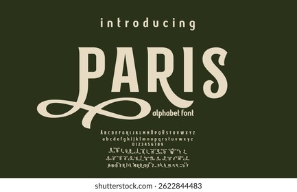 font alphabet Vintage paris france Victorian typeface decorative Font