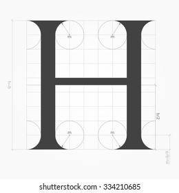 Font architect. Letter H