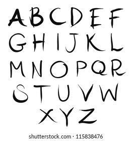 font asia drawing style vector