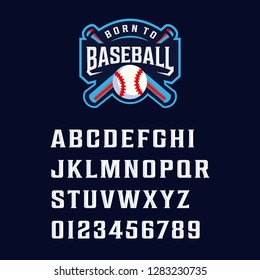 Font Baseball Vector