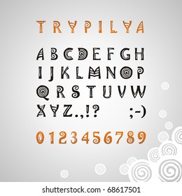 font based on the Tripoli ornament