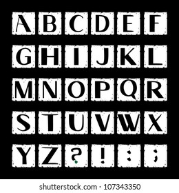 font black and white