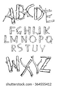Font of branches. Font of the various branches of the different types of trees.