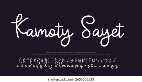  font Calligraphy Logotype Script Brush Font Type Font lettering handwritten 