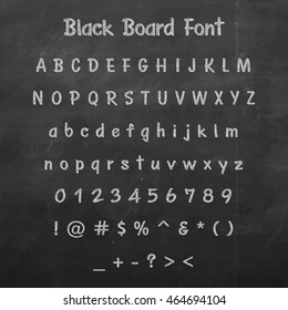 Font chalk on Blackboard