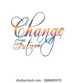 font change future in gradient color