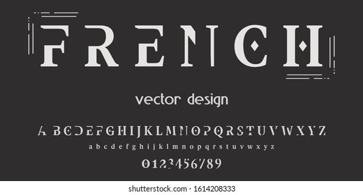 font classic alphabet  typeface vector  and minimal abstract design