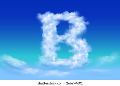 Font from the clouds concept.B