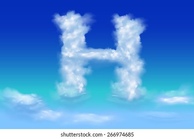 Font from the clouds concept.H