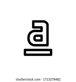 Font Color User Interface Outline Icon Logo Vector Illustration
