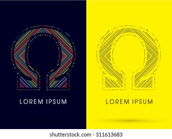  ,Font , colorful light movement, designed using colorful line and black and white line, graphic vector.