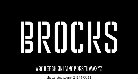 font combination between vintage and modern Japanese type style alphabet vector