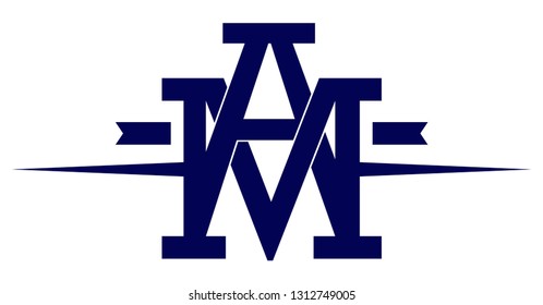 Font combination of two letters M and A