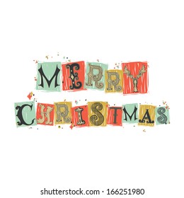 Font composition of ancient letters. Baroque style