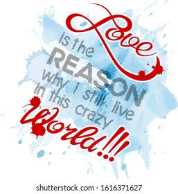 Font composition on the abstract watercolor background.
