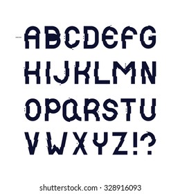 the font consisting from three displaced parts