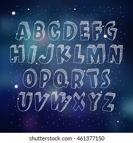 Font Constellation Vector Stock Vector (Royalty Free) 461377150 ...