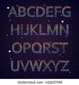 Font Constellation Vector