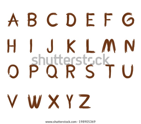 Font Creative Collectionisolated High Quality Wood Stock Vector Royalty Free
