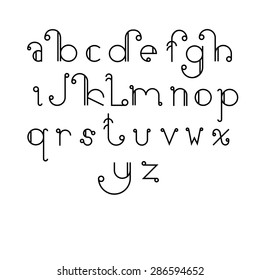 font curly set