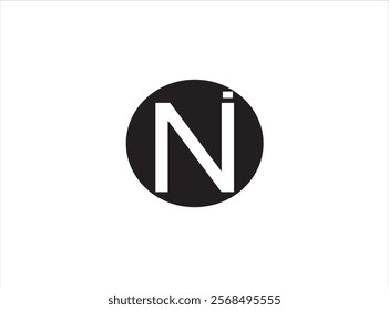Font customise logo design , vector ,illustration and isolate template which contain a shape of latter :N .