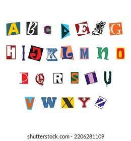 font cutout vector design vintage retro