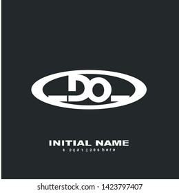 font d o circle logo abstract vector design art