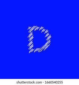 font D scribble effect texture